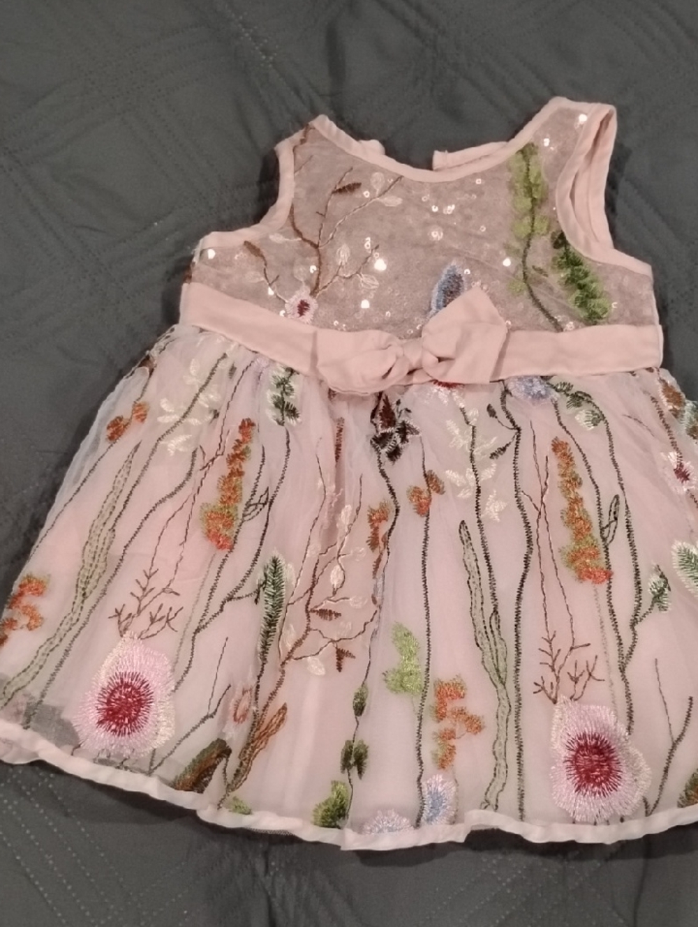 Nanette Lepore Pink Embroidered Floral Sequin Party Dress